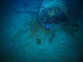 Possibly aviation spirit tank from bow section